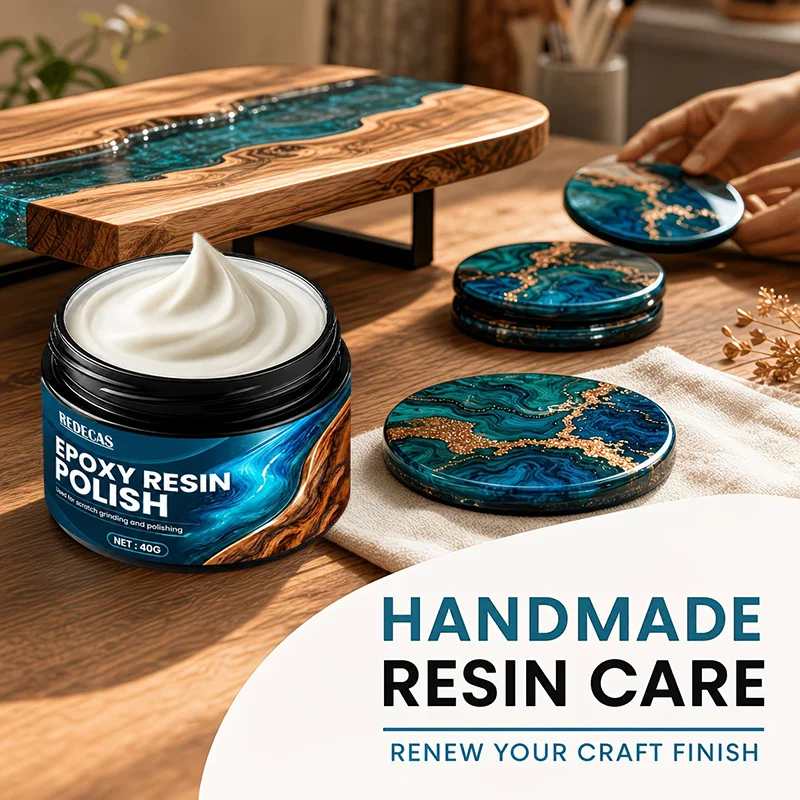 High-Gloss Epoxy Resin Polish. Polishes Scratches, Restores Clarity & Mirror Gloss on Resin Surfaces. for Hobbyists & Pros.