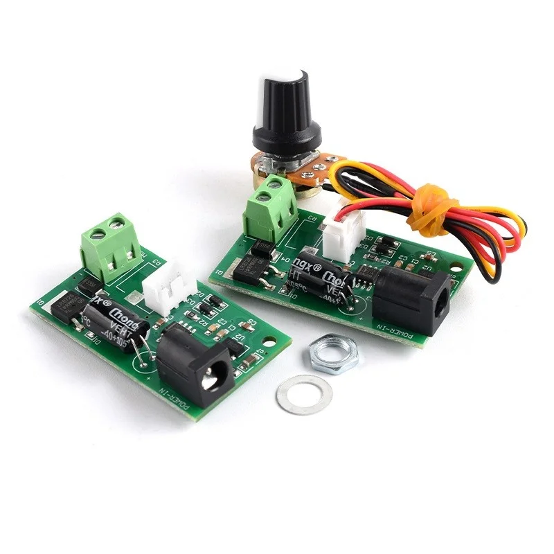 CCMmini Micro PWM DC Motor Speed Controller (6V/12V/24V Universal, 3A, Compact Speed Control Board)