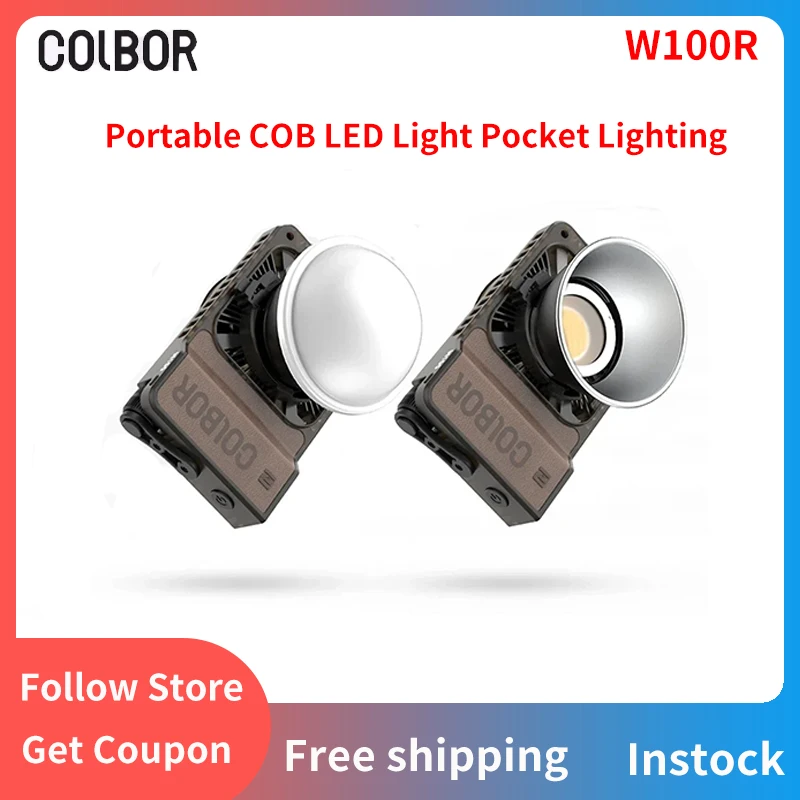 Colbor W100R Wonder 100W Portable COB LED Light Pocket Lighting for Photography Video YouTube TikTok Outdoor Shooting