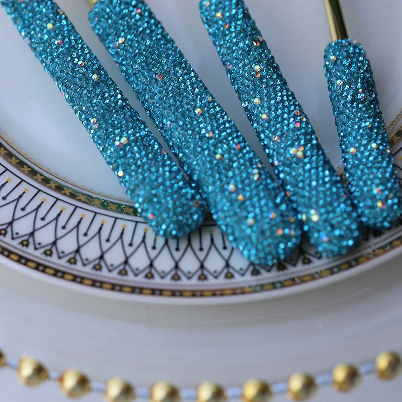 Rhinestone Gold Cutlery 4