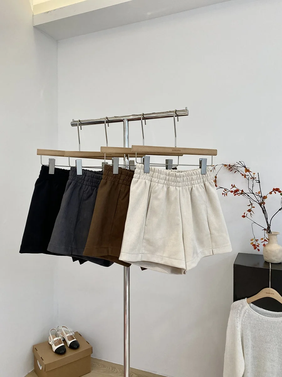 

Женские укороченные брюки с высокой талией и широкими штанинами, однотонные, в деловом стиле, для невысоких, коллекция Осень-Зима 2024