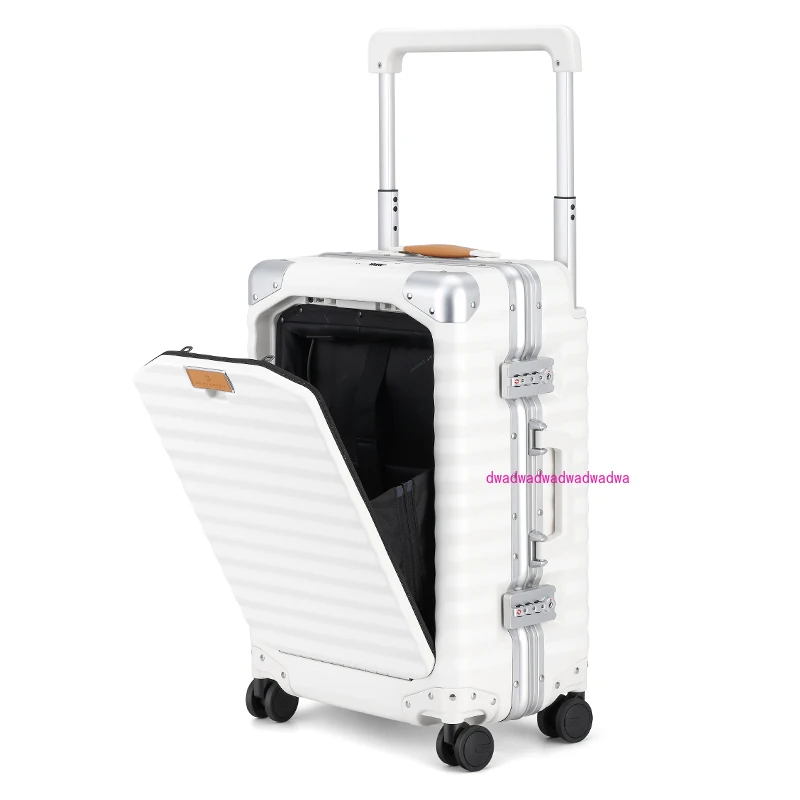 Front open suitcase Universal wheel wide trolley suitcase Multifunctional trolley case