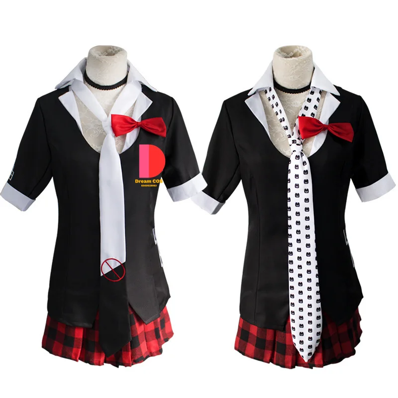 

Anime Danganronpa Enoshima Junko Cosplay Costume Pink Wig School Uniform Prop Halloween Party Outfit for Women Girls New Arrival