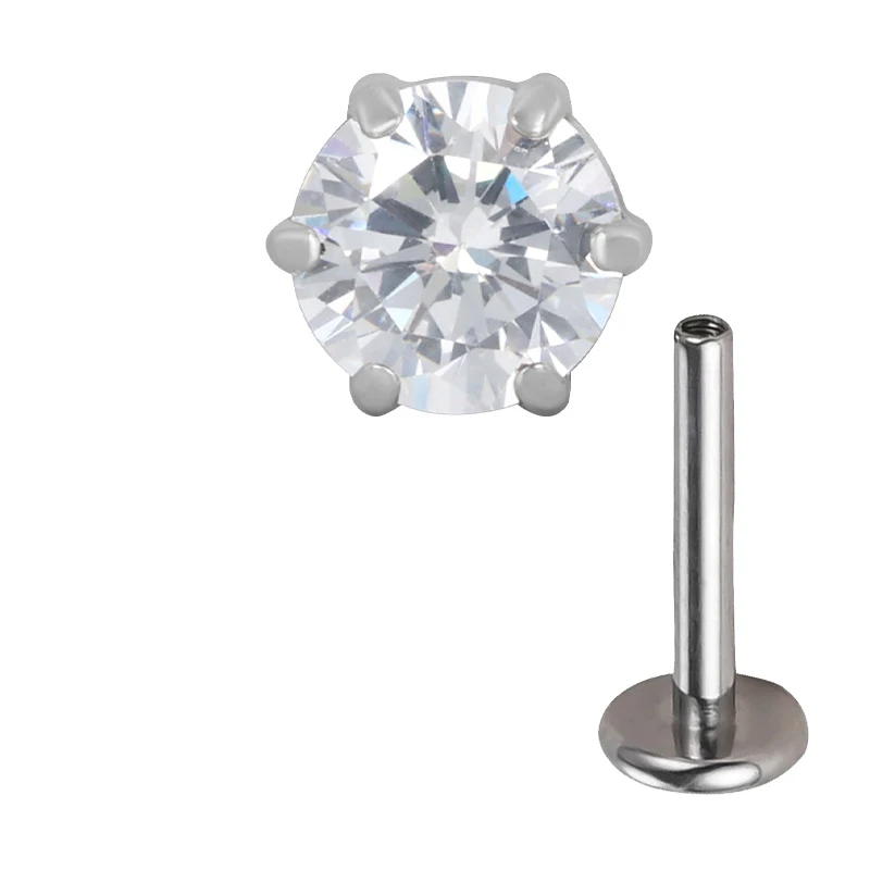 Titanium Ear Studs Piercing Half Sun and Star Lip Stud Earrings
