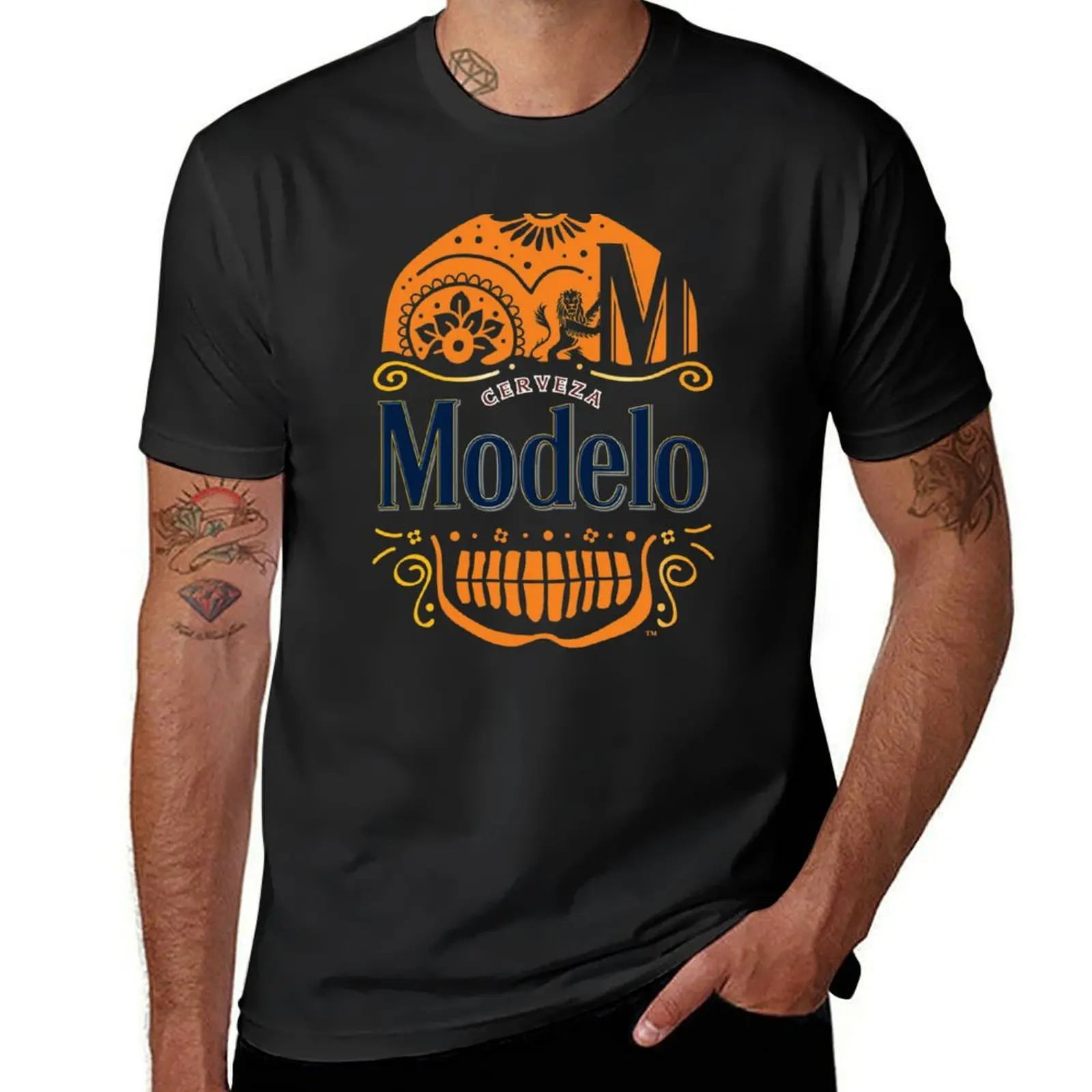 Skull of Modelo T-Shirt blanks anime clothes oversizeds cute tops mens tall t shirts