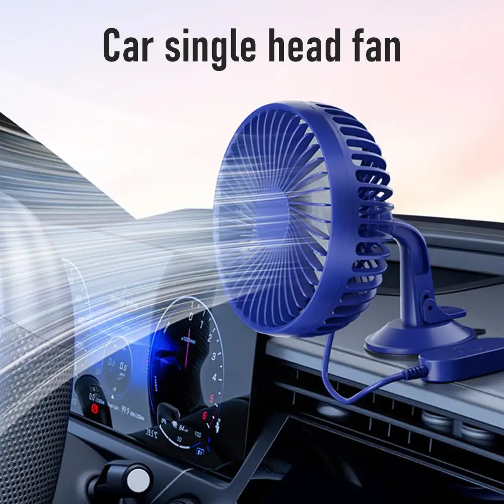 

2 In 1 Suction Cup Car Fan 3-speed Car Seat Back Cooling Fan USB Charge 360 Degree Rotation For Home Desk Office Summer Car I6P9