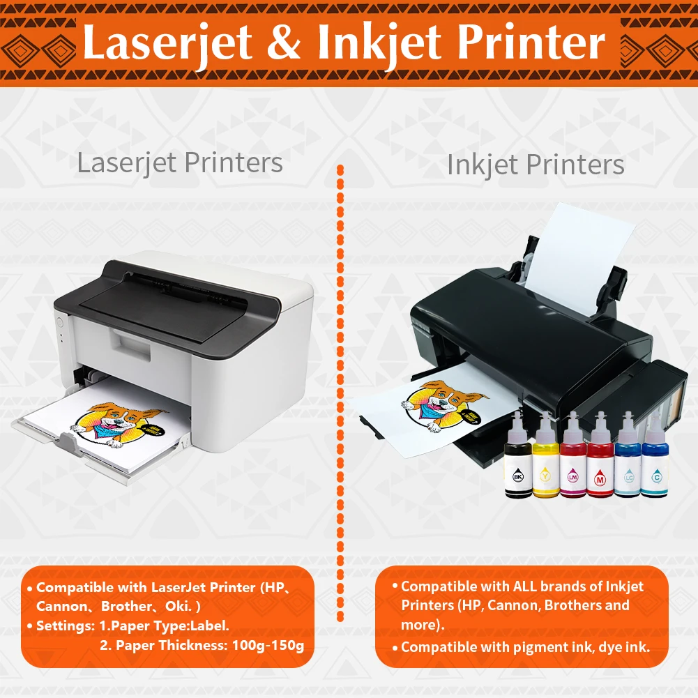 Imagem -06 - Fabricante de Papel de Transferência Térmica para Papel de Impressão Leve da Camisa da Tela t para a Impressora a Laser & a Jato de Tinta a4 10 Folhas Winnertransfer50