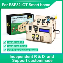Keyestudio Smart Home IOT Kit With ESP32 Board C language And MicroPython For Arduino ESP32 STEAM Smart House DIY Electronic Kit