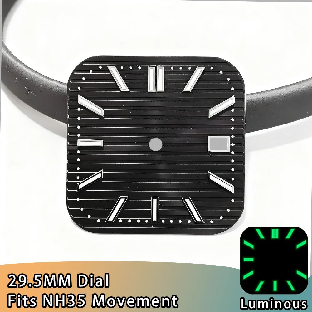 

NH35 Dial Square Dial 29.5mm Square Dial NH35 Dial Accessories NH35 Square Dial Green Luminous Dial NH35 Movements Dials
