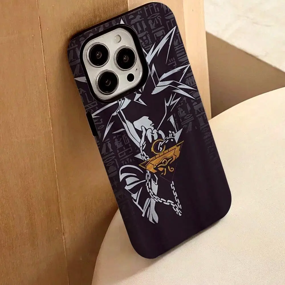 

Чехол для телефона Yu Gi Oh для iPhone 17, 16, 15, 14, 13, 12, Pro Max Plus, глянцевый HD, двухслойная жидкая задняя пленка, твердый корпус