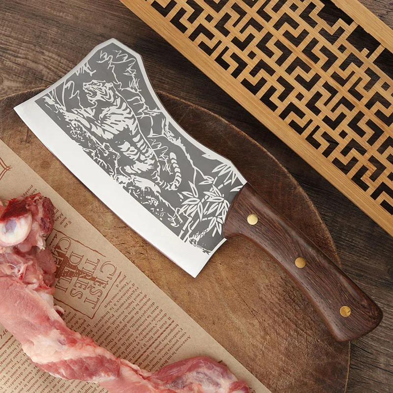 

Stainless Steel Butcher Knife High Hardness Kitchen Chef Bone Chopping Knife Meat Vegetables Slicing Cleaver Cutter Tools