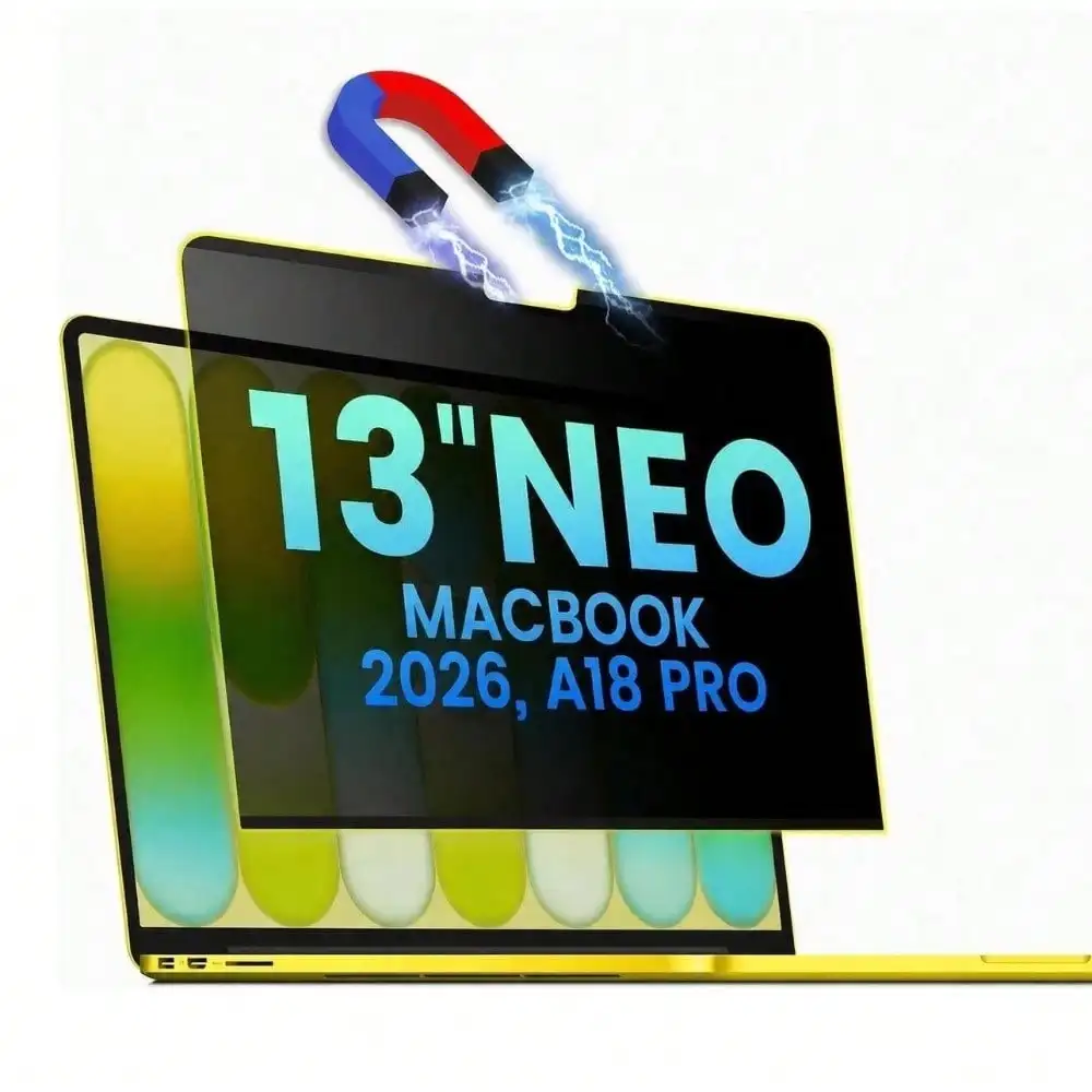 Magnetischer Blickschutzfilter für MacBook NEO 13 Zoll 2026 A18 Pro A3404, abnehmbarer Anti-Glare-Schutz, Laptop-Privatsphärenfilter