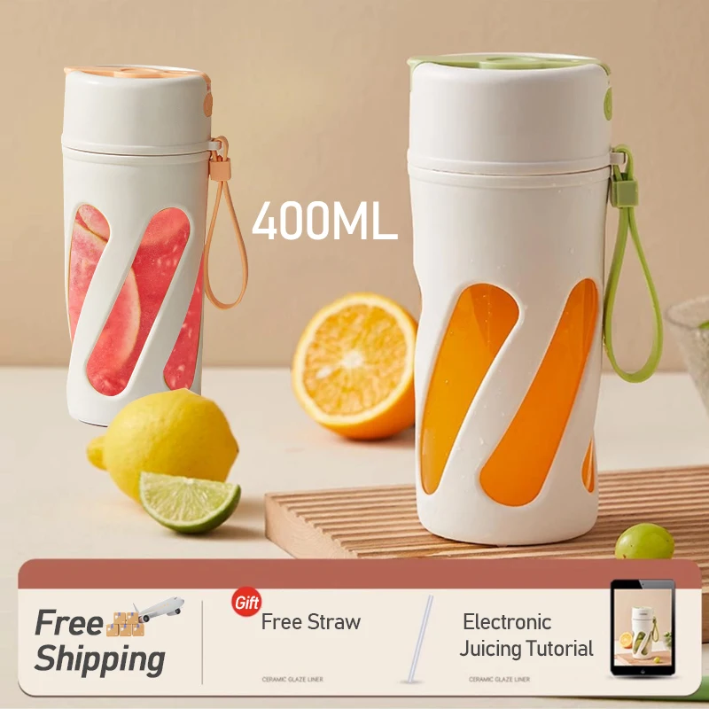 3000Mah Electric Juicer Machine Portable Blender Bottle Smoothies Usb Rechargeable Mini Fresh Juice Cup Blender 400Ml Any Fruit