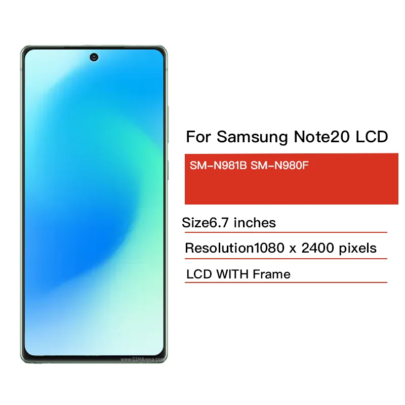 Ekran TFT do Samsung Note20 LCD N980F N981B N981N N981U Wyświetlacz Dotykowy Digitizer Note 20 5G z Ramką — zdjęcie produktu 2