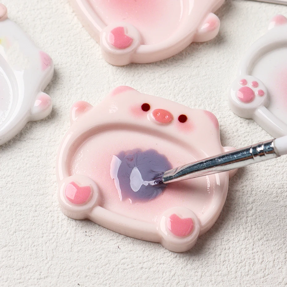 2 قطعة لوحة ألوان الكرتون مسمار الفن خلط اللون رسم البليت هلام البولندية مسمار اللوحة لوحة الرسم هلام البولندية أدوات مانيكير