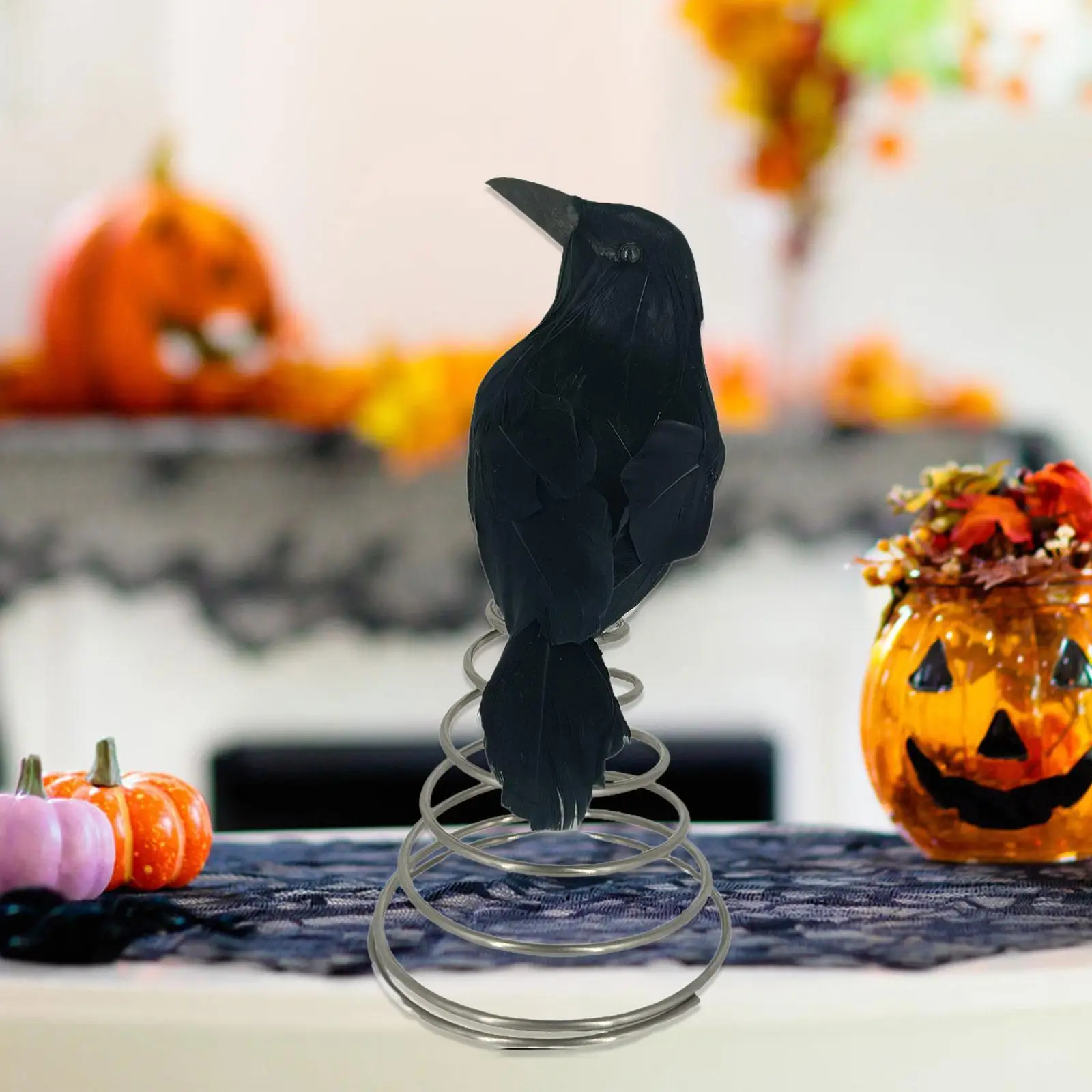 هالوين الغراب الأسود الحلي لوازم الحفلات ديكور مخيف شجرة صغيرة القبعات العالية ساحة حديقة الديكور تمثال شجرة الهالوين ديكور