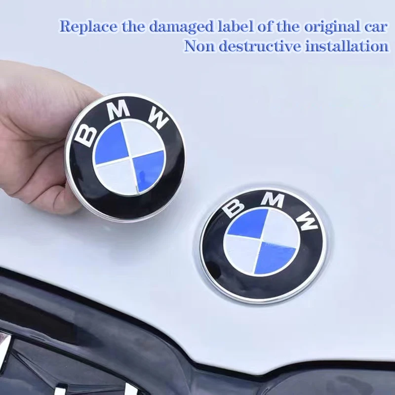 1pcs 74/82mm Car Hood Front Rear Trunk Emblem Badge Replacement Auto Modification Accessories For Bmw E46 E90 E60 F10 F30 E39 X5