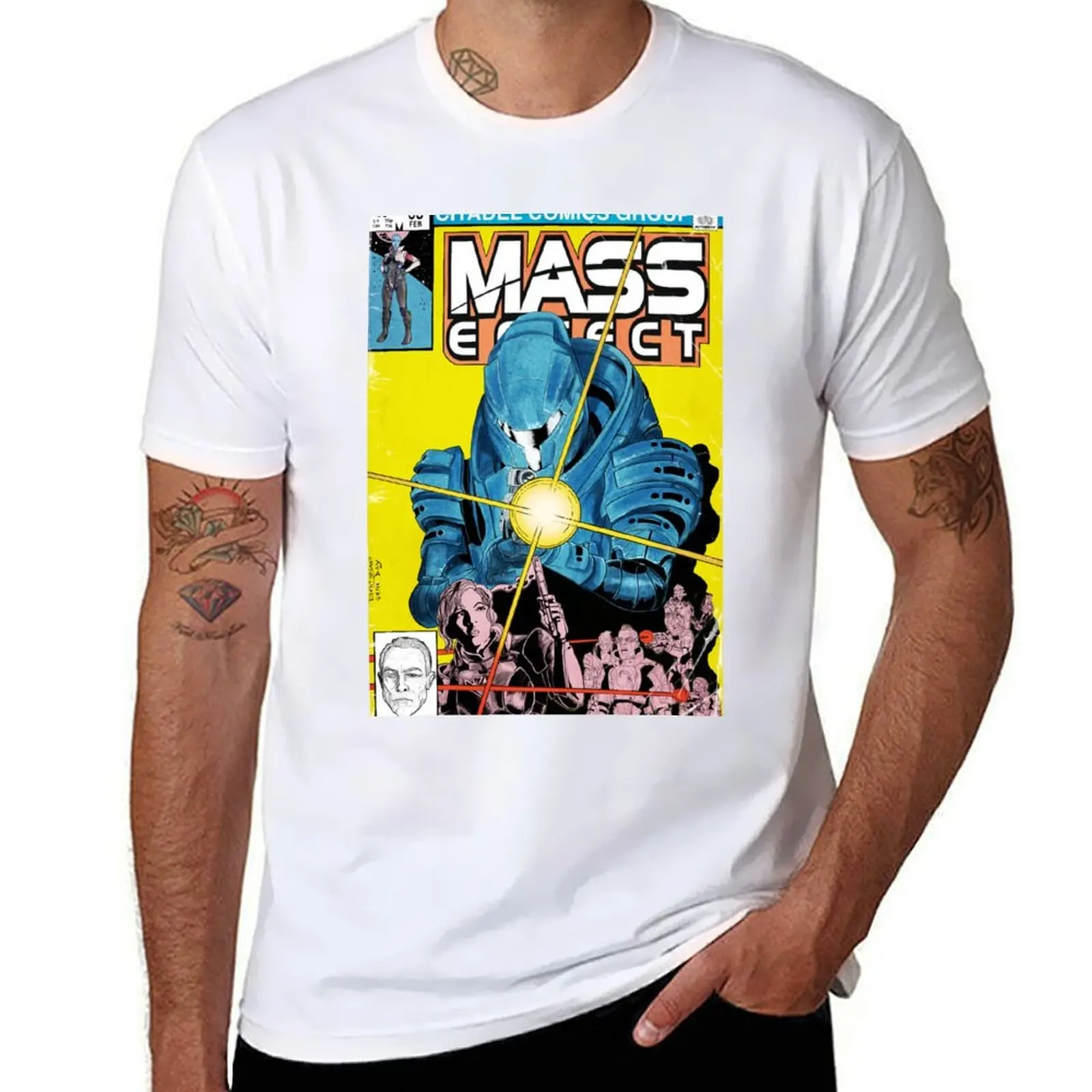 

MASS EFFECT NO 68 COVER T-Shirt man t shirt cotton t shirts for man slim fit T-shirt
