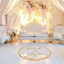 Custom Floor Decal for Wedding - Dance floor Vinyl Decal - Wedding Date - Removable  D1-2