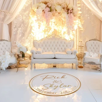 결혼식용 맞춤형 바닥 데칼-댄스 플로어 비닐 데칼-결혼 날짜-탈착식 D1-2  Best5