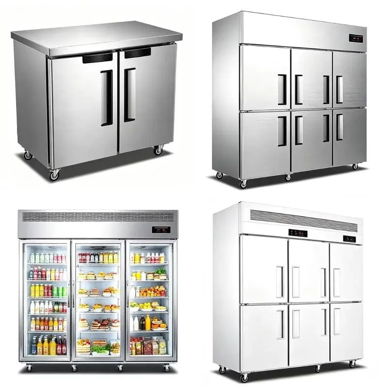 Large Capacity Two Door Top Open Freezer Meat Cabinet Equipment