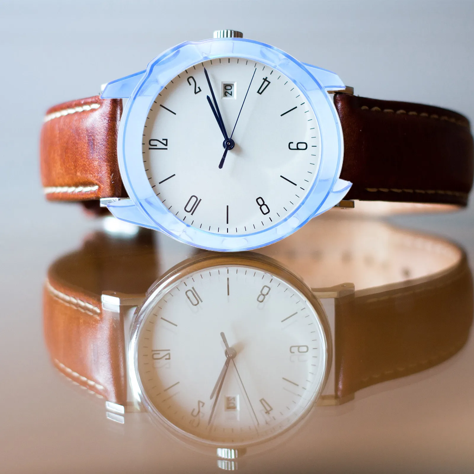 Funda protectora para reloj inteligente Tpu, cubierta azul transparente de cobertura total para 6X 6X, resistente al polvo y a los golpes