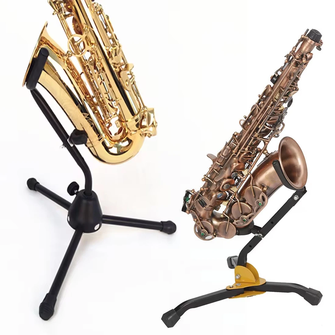 

Saxophone Stand Sax Tripod Metal Holder Foldable Music instruments Bracket for Alto Tenor Sax Woodwind Instrument Parts