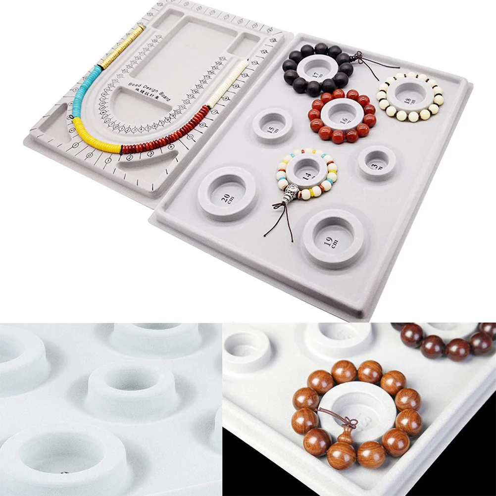 

2pcs Necklace Design Board Premium Plastic Bead Tray For Jewelry Making Bracelet Sizer Measurement Tool Diy Craft Supplies