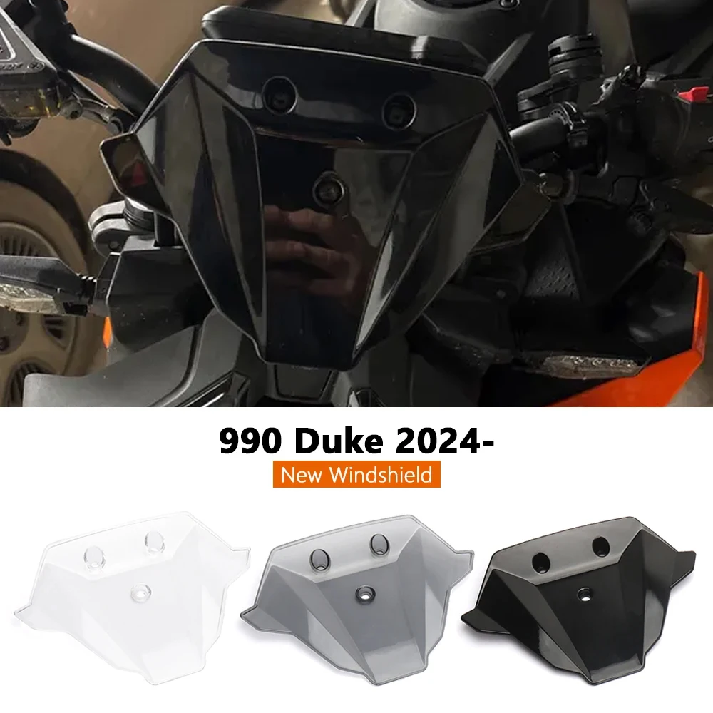 

New Motorcycle Accessories Windshield Flyscreen For 990 Duke 990Duke 2024 2025 Windscreen Guard For DUKE 990 Duke990