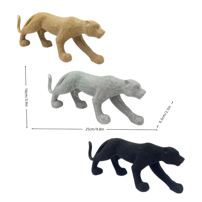Elegant Leopard Statue Leopard Shape Resin Craft Suitable for Home Decoration，Office decorations，Holiday Decoration - view 4