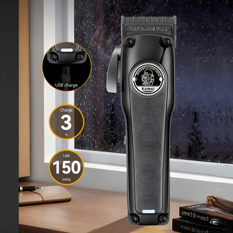 Fabrieksprijs Elektrische Tondeuse Trimmer Km-1826 Goud Professionele Salon Baard Trimmer Voor Mannen Beste Haar Snijmachine