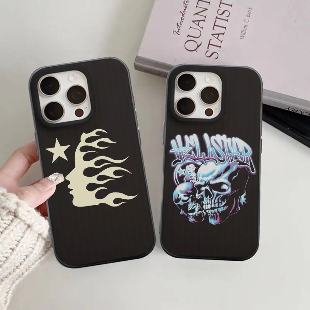 H-HellstarS Fashion Logo For iPhone 17 16 15 Plus Pro Max 12 14 Plus 11 13 Wave Corrugated Stripe Funda Phone Cover view 2