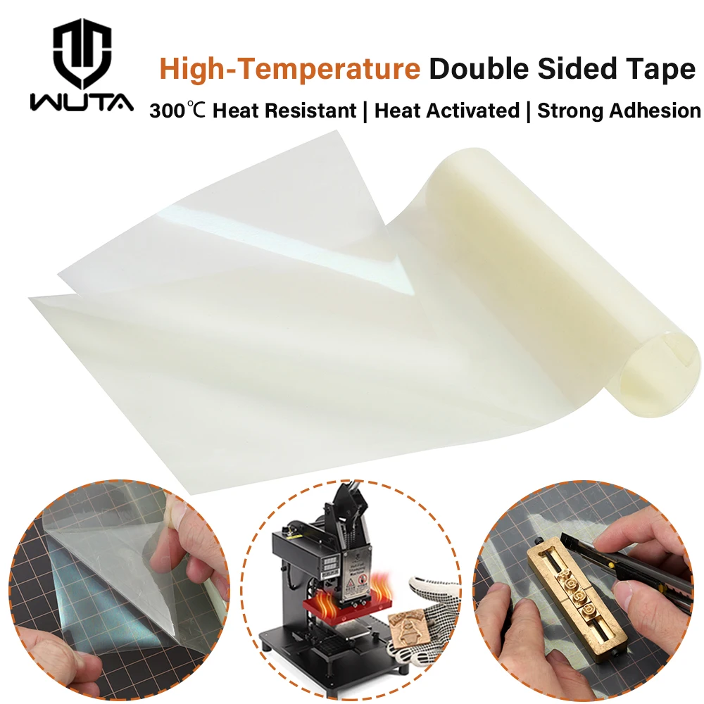 

WUTA Resistant High Temperature Double Sided Tape for Hot Foil Stamping Machine Strong Adhesiveness Ultra-thin Transparent