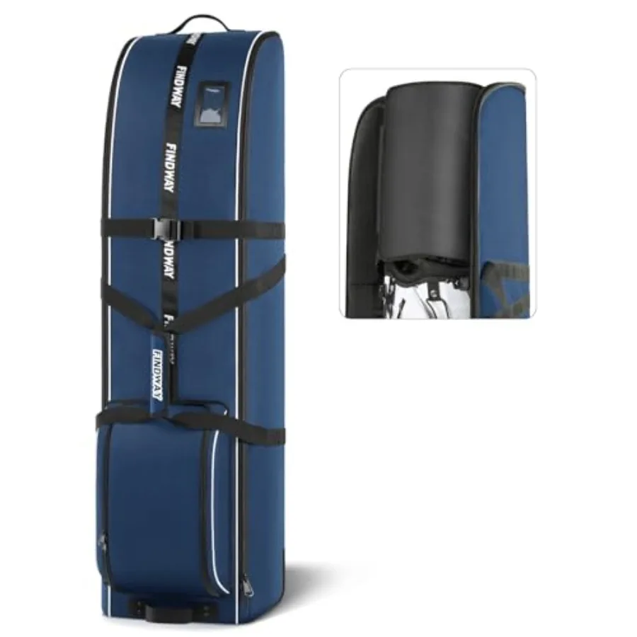 

Golf Travel Bag for Airlines 900D Heavy Duty Oxford Golf Travel Case with Wheels Golf Travel Cover with Club Protector Liner fo