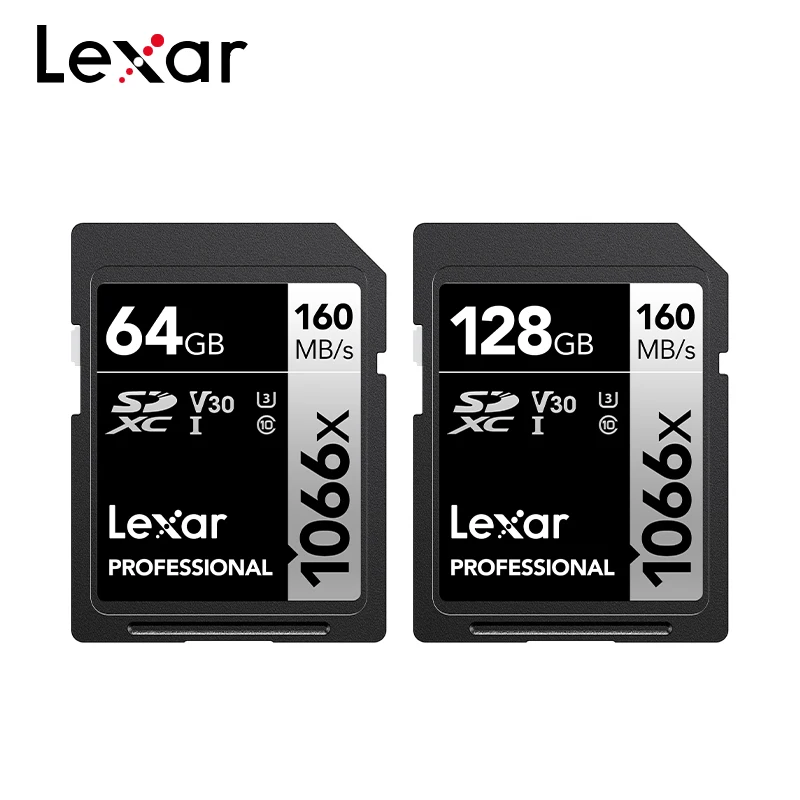 Lexar V30 SDXC Card 1066x UHS-I Memory Card 512GB 256GB 128GB 64GB Professional SD Card for Camera U3 C10 Storage Flash Card