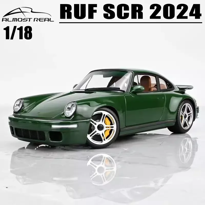 Bijna echte 1/18 RUF SCR 2024 limiet legering speelgoed motorvoertuig gegoten metalen model cadeau