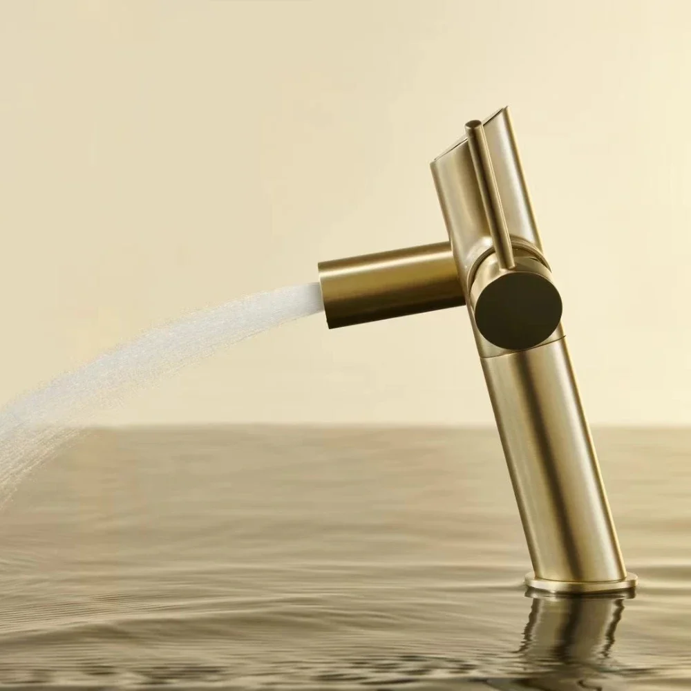 Multifunctional Bathroom Faucet with Double Modes Spout Free Swivel Single Hole Deck Mounted Hot Cold Mixer Basin Sink Faucet