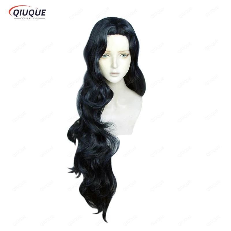 Yamagishi Yukako 120cm Long Wig JoJo's Bizarre Adventure Cosplay Black Blue Heat Resistant Hair Wig + Free Wig Cap