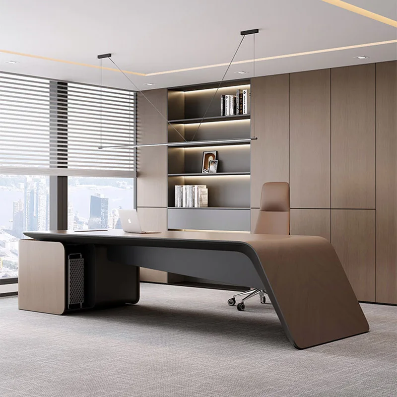 Decoration Modern Office Desk Wooden Luxury Drawer Storage Organizers Office Desk Design Aesthetic Scrivania Trendy Furniture