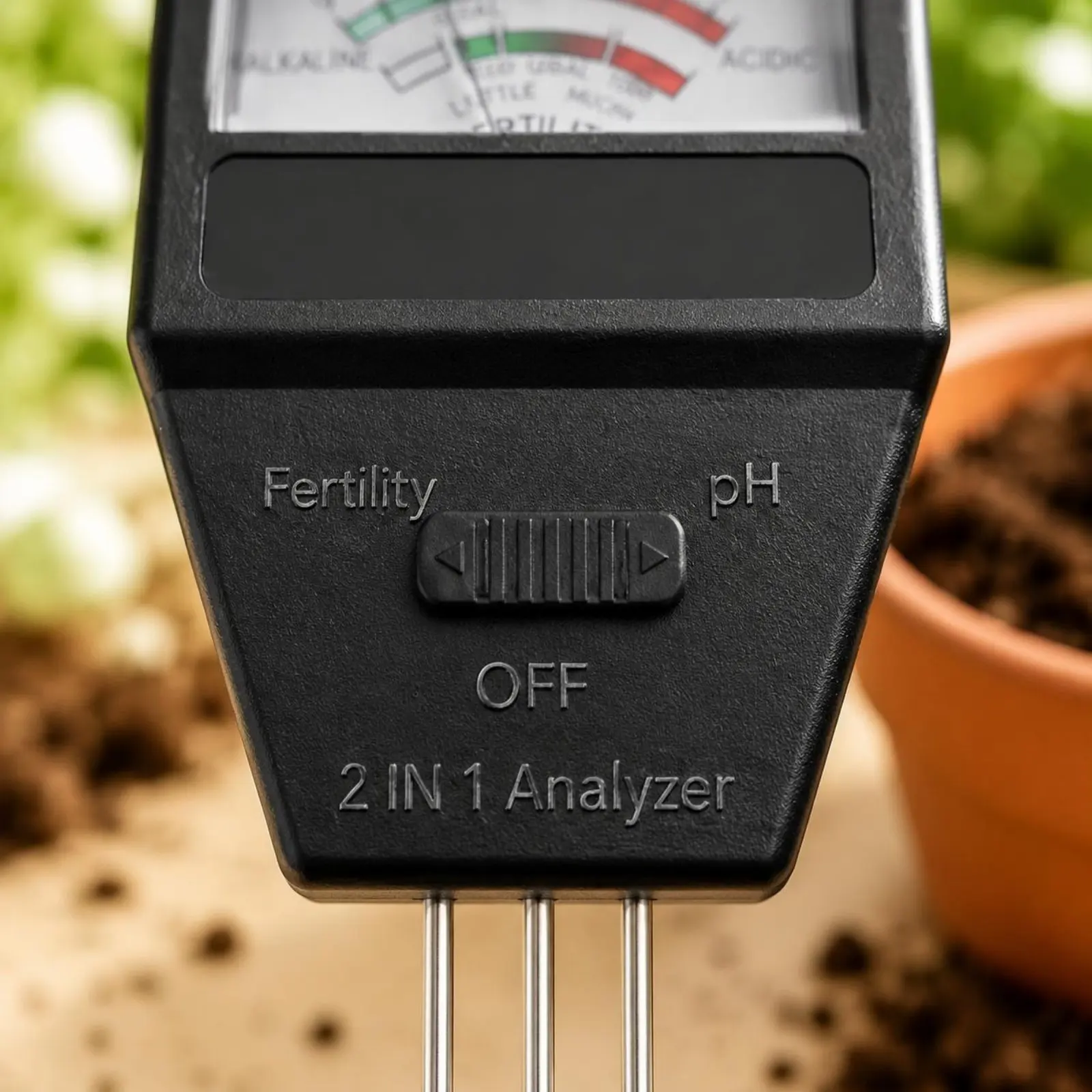 2 in 1 Soil Tester Easy to Use Soil Fertility Meter Plant Care Tool Accurate Readings Compact Design for Greenhouse
