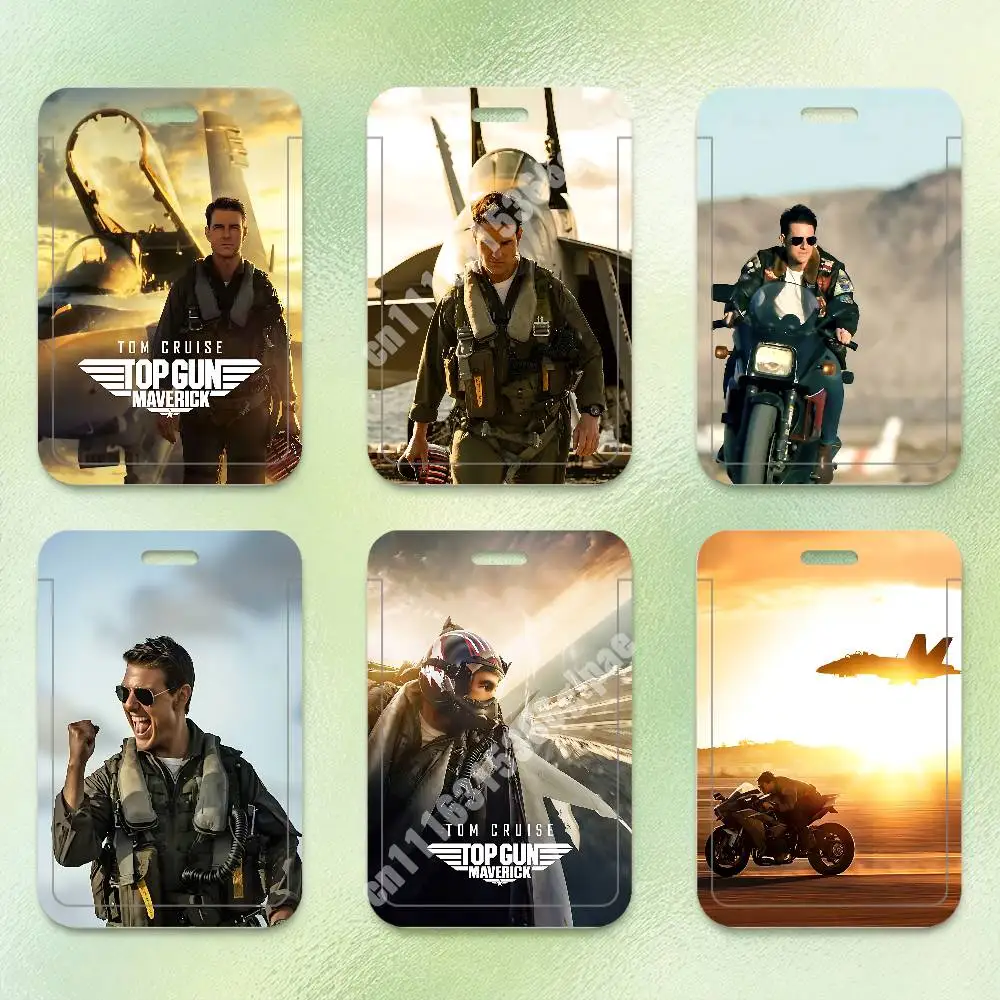 T-Top Gun T-Tom C-Cruise M-Maverick Plastic Card Holder Worker ID Card Clear Transparent Employee Visitor Pass