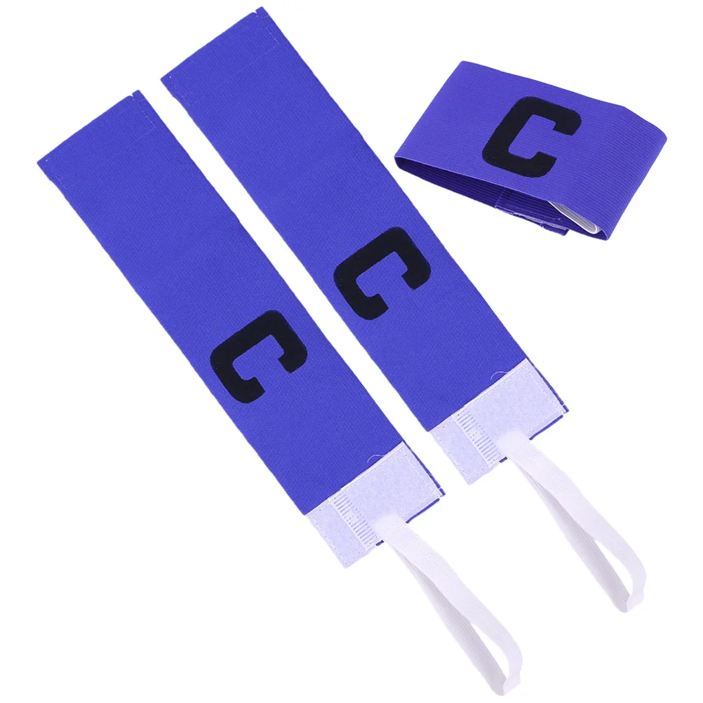 

3Pcs Convenient Captain Armbands Professional Soccer Supply Simple Letter Matching Colors Sport Captain Armband