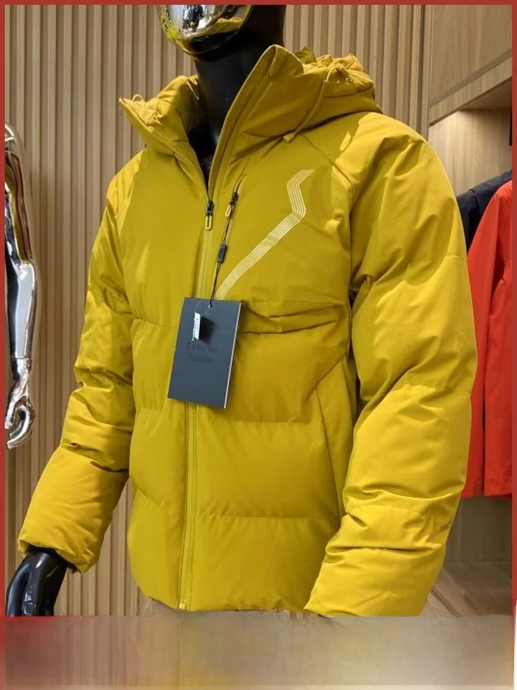 

Warm Cotton Jaet Men's Outdoor Winter Reflective Heat Retention Bread Sle Coat Stand Fit ort Length Trendy