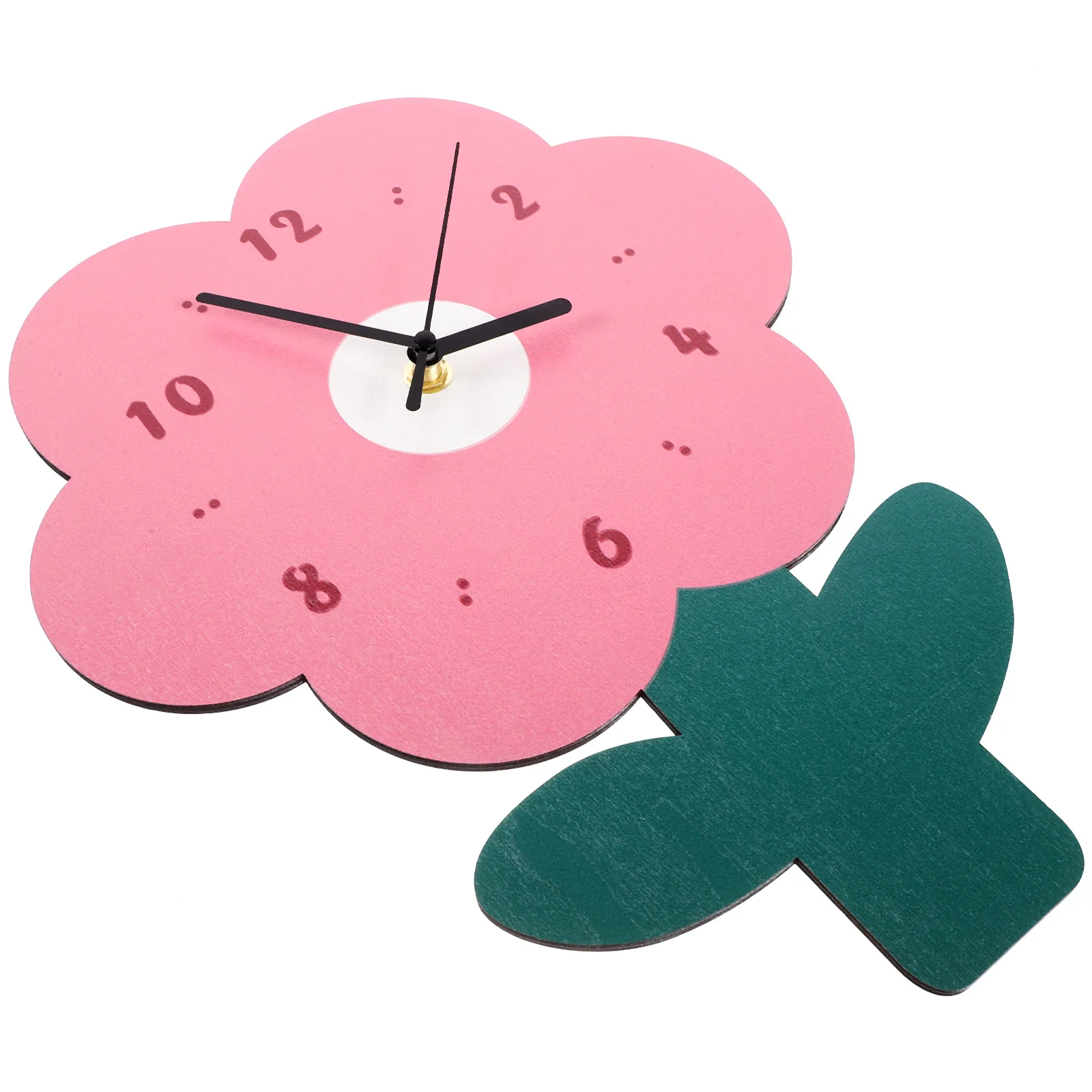 

Silent Flower Wood Wall Clock Non-Ticking Decorative Hanging Clock for Bedroom Living Room Home Office Wall Clocks Wood