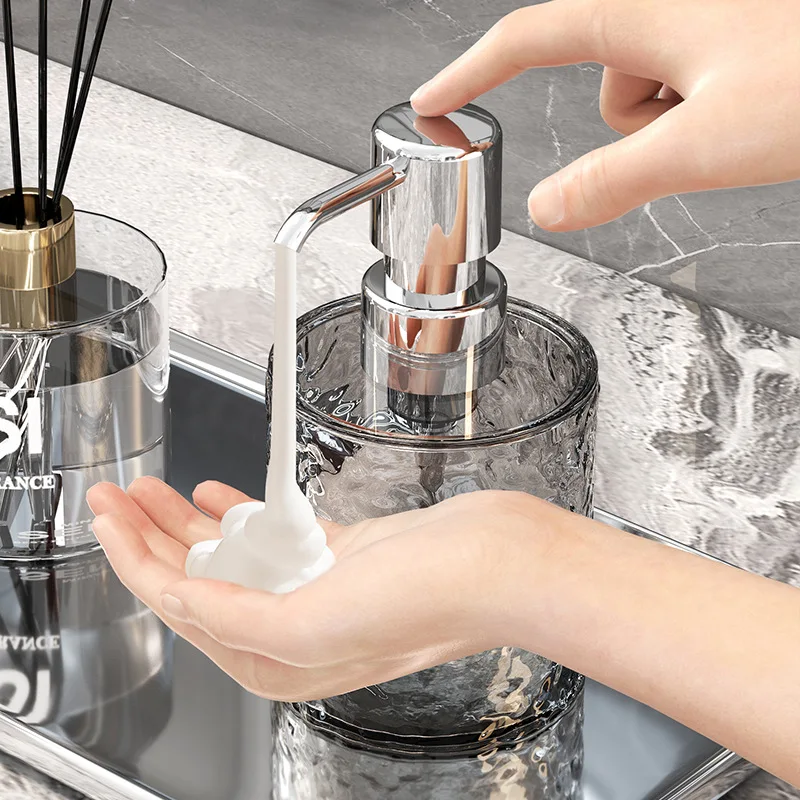 300/400ML Soap Dispenser Bottles Refillable Press Hands Dishes Liquid Dispenser Kitchen Bathroom Countertop Soap Containers