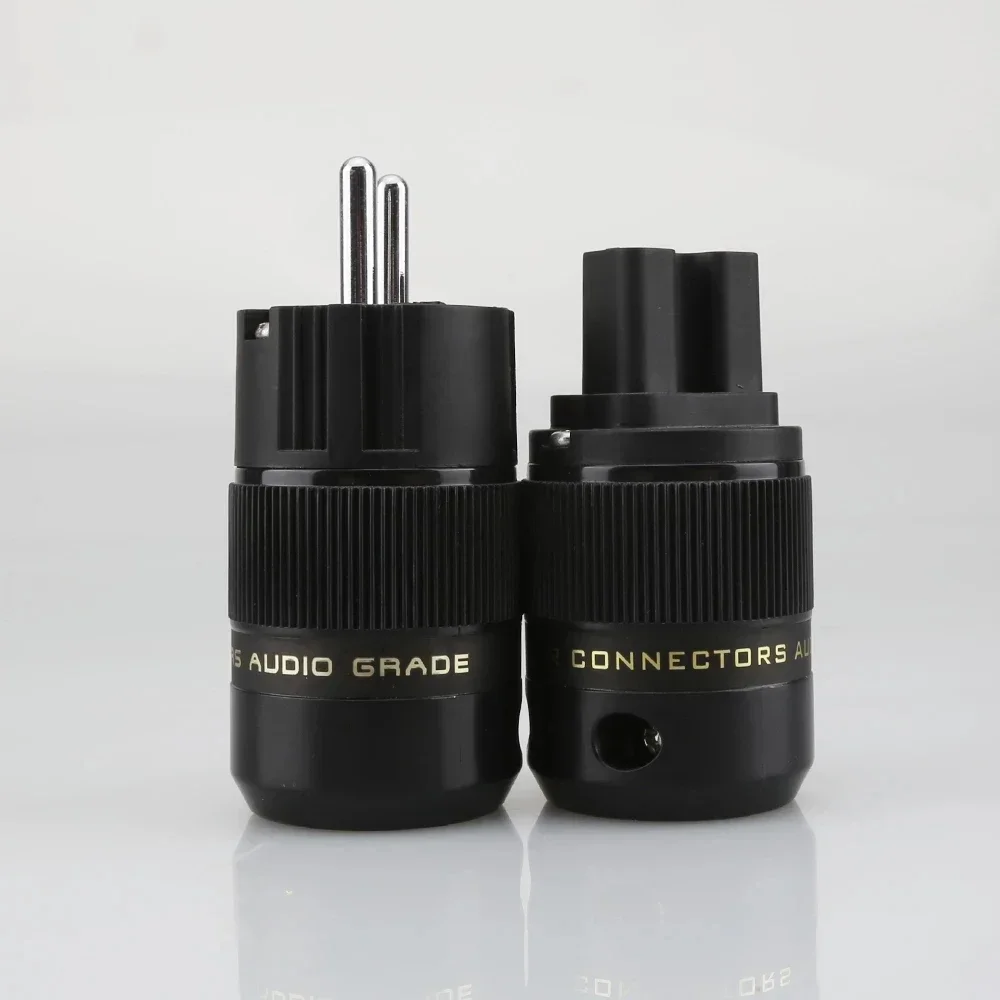 مطلي بالروديوم EUR Schuko EU قابس طاقة وموصل IEC HIFI