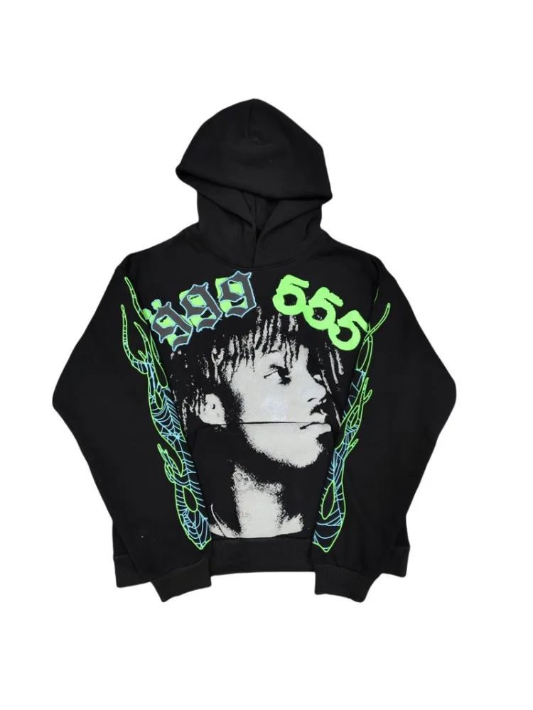 

Модная плотная толстовка унисекс с капюшоном и принтом паутины, черная, свободного кроя, осенне-зимняя, молодежная, модный бренд SP5