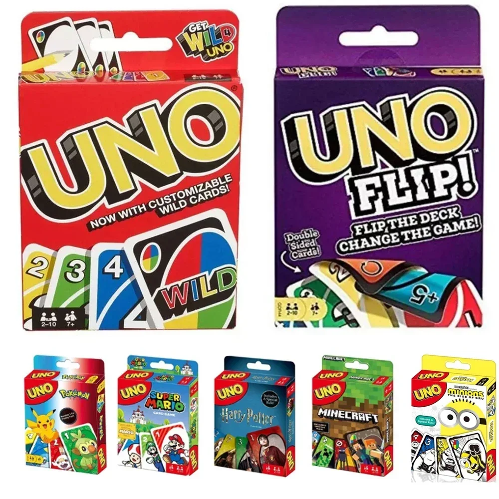 *2025! Mattel UNO FLIP! Games Family Funny Entertainment Board Game Fun Playing Cards Kids Toys Gift Box uno Card Game Kids Toys