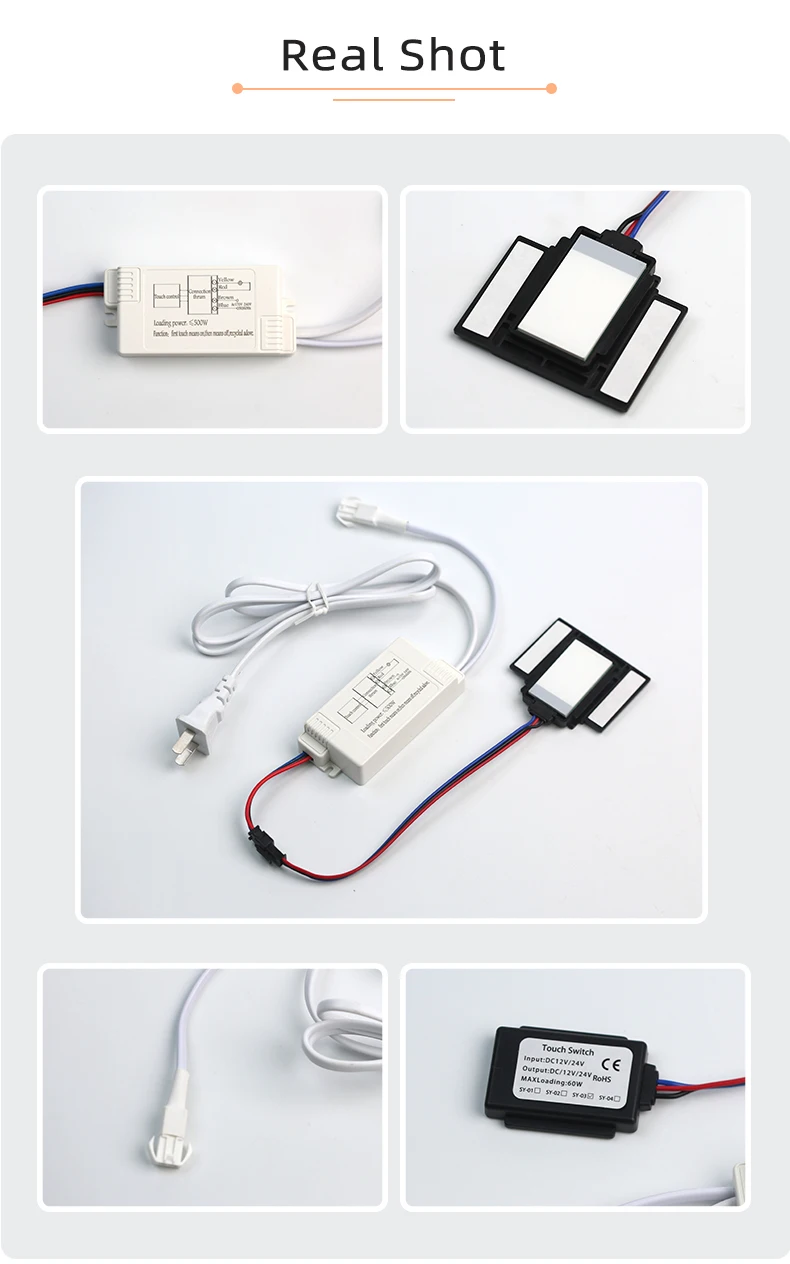 Ein-Touch-Ein/Aus-LED-Lichtschalter für Hochspannungsspiegel, geeignet für 220V AC LED-Beleuchtung – Detail 6