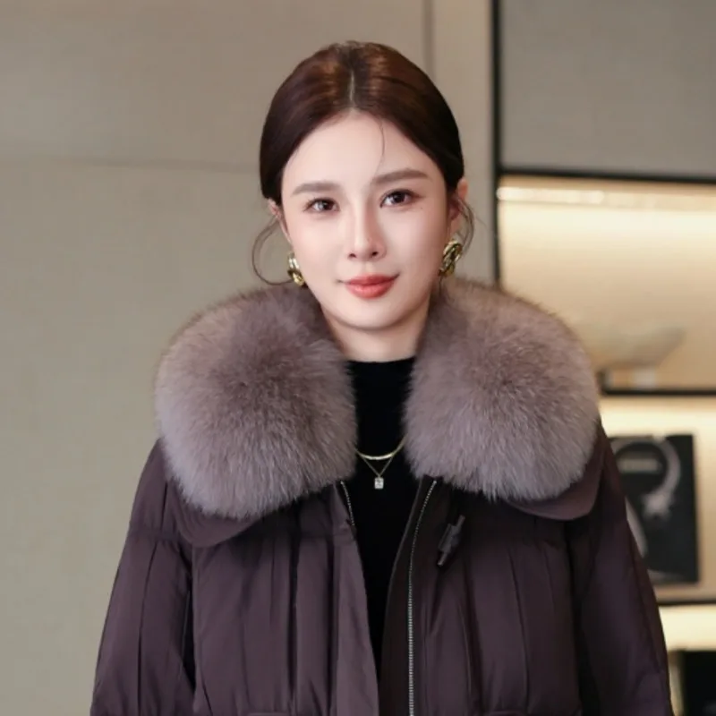 

2026 Winter Fox Fur Collar Women Furry Real Fur Square Collar Neck Warmer Fur Scarf Thick Scarves Natural Fur Shawl For Coat